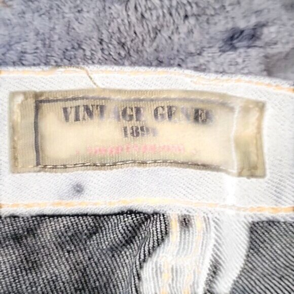 Vintage Genes 1891 Relaxed Fit Dark Wash Denim Jeans‎ Unisex Straight Leg - Picture 6 of 8